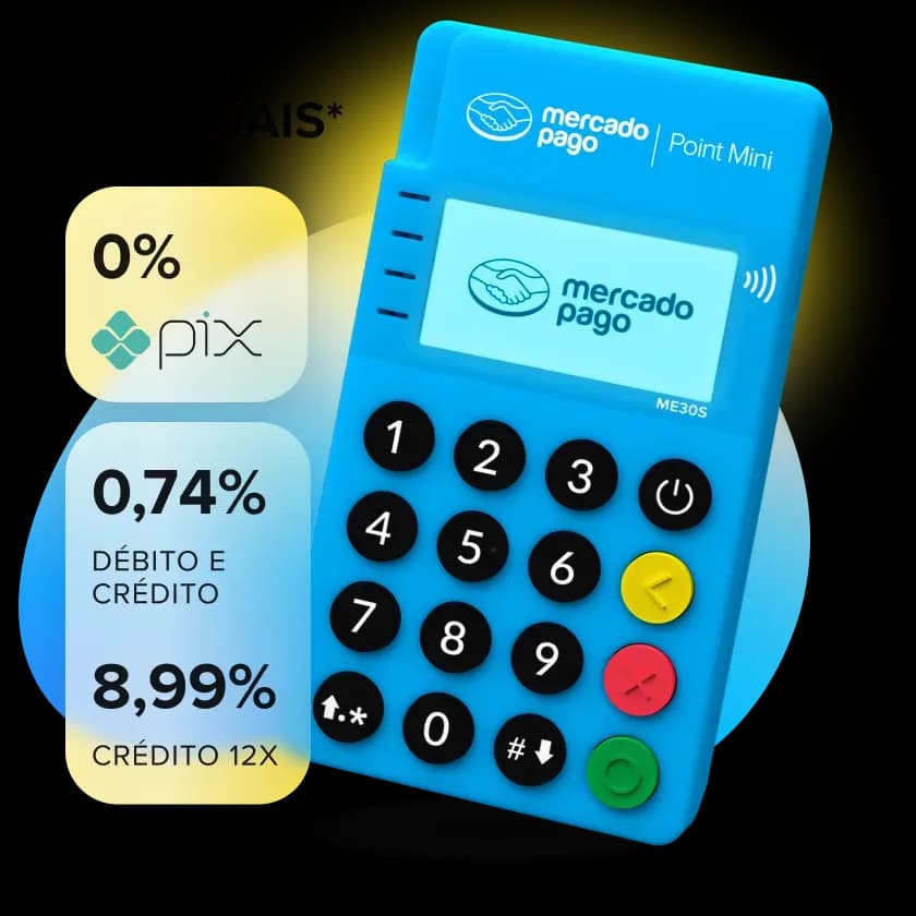 Point Mini NFC 2 - Maquininha de cartão compacta que conecta via Bluetooth ao celular